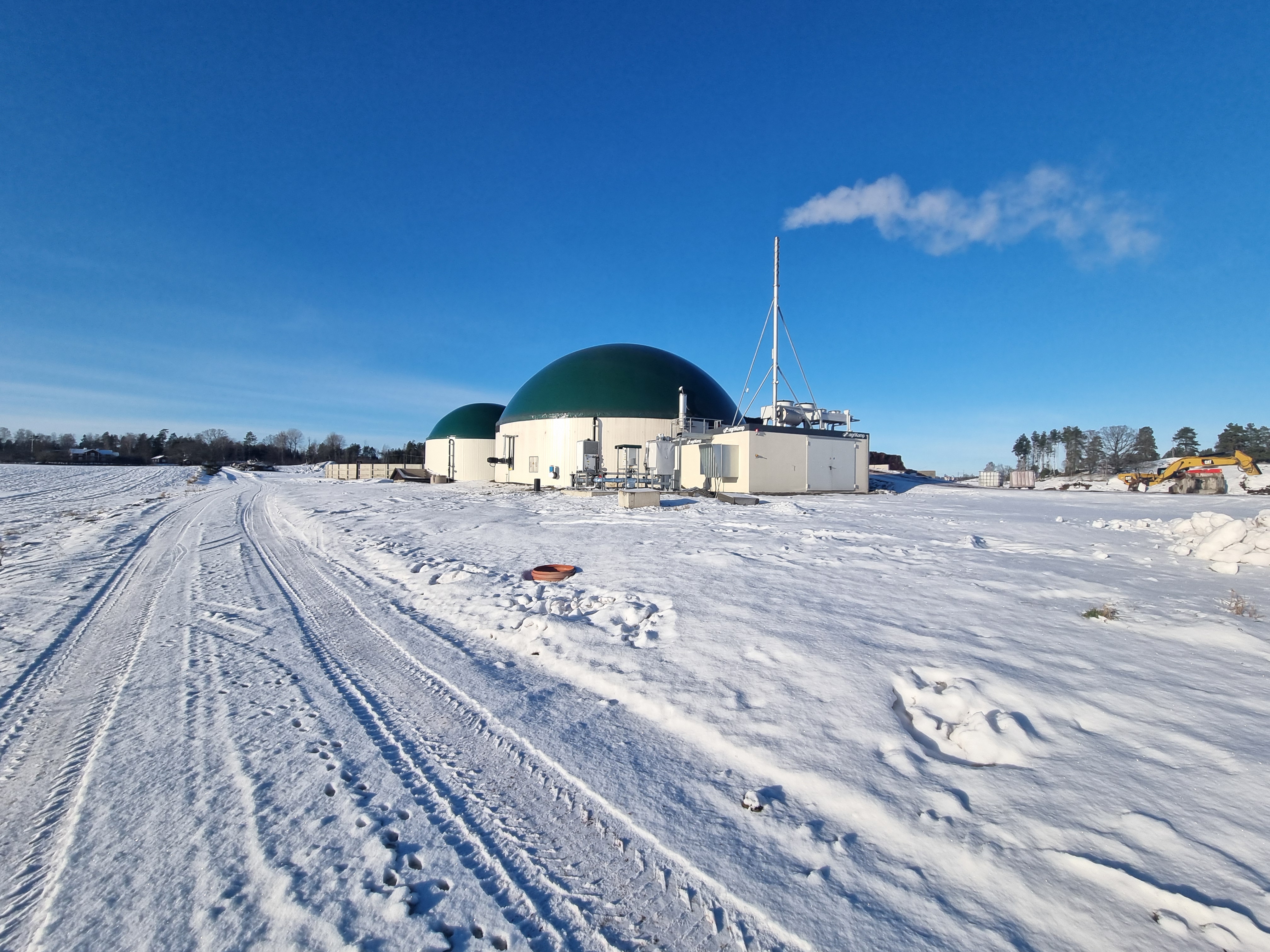 Biogasanläggningen på vintern